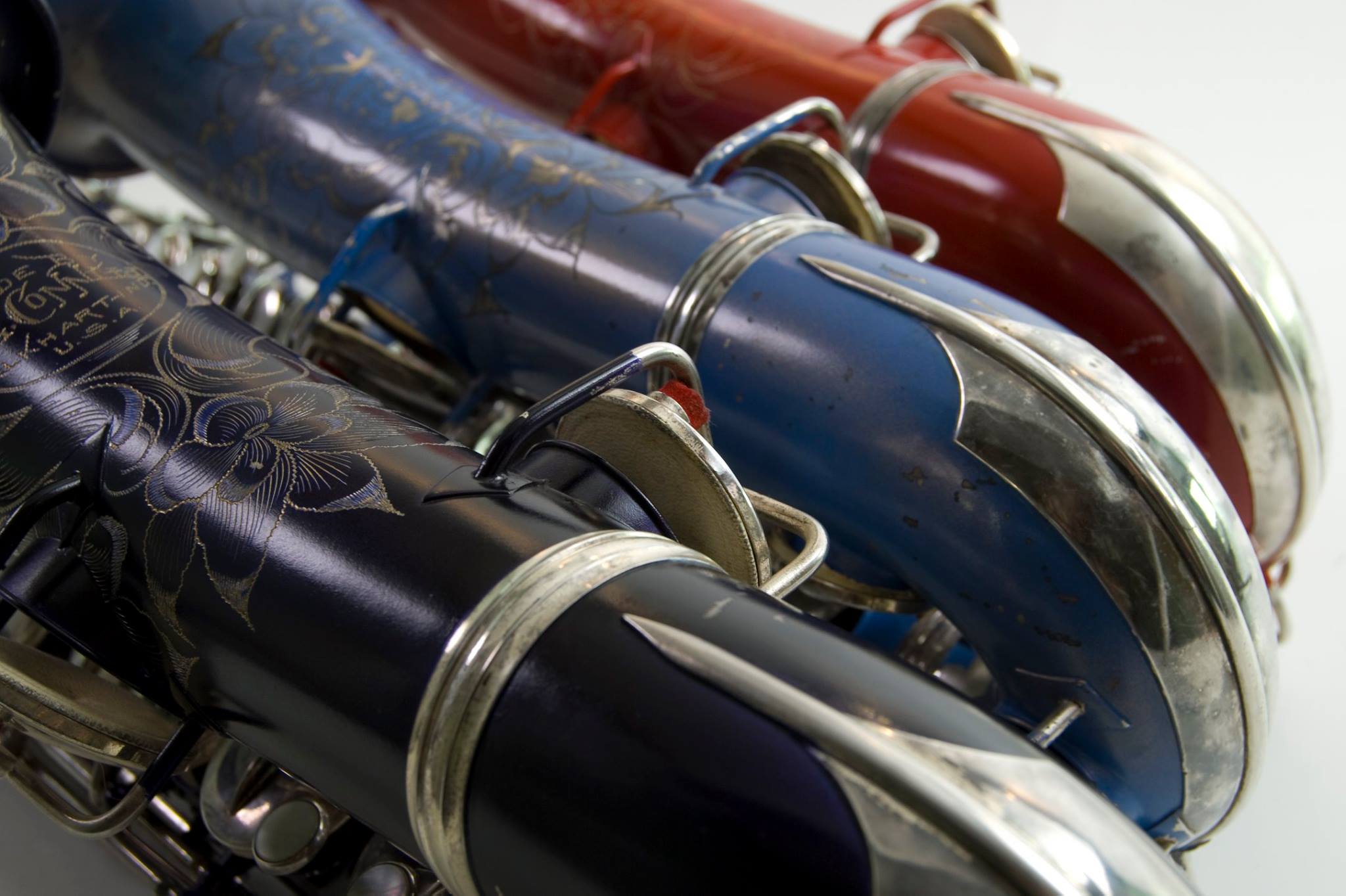 Conn C Melody Saxophones in Colored Enamel