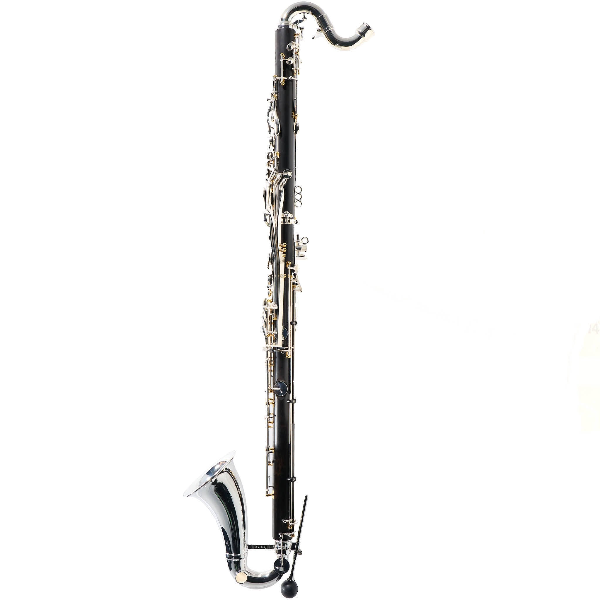 Backun Q-Series Professional Bass Clarinet in Grenadilla with Silver Keys/Gold Posts