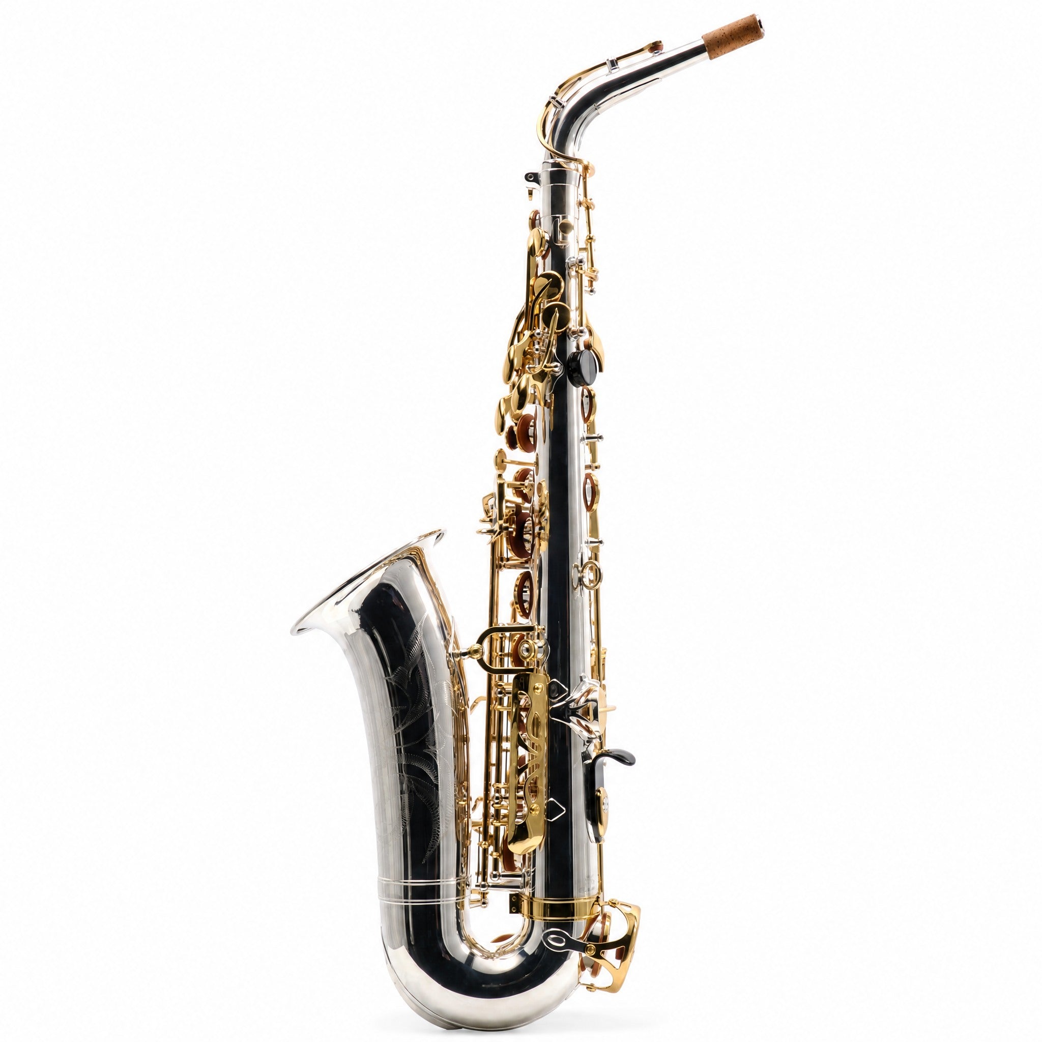 Yamaha YAS-480SGLKY Intermediate Alto Saxophone in Silver Plate with Gold Lacquer Keys