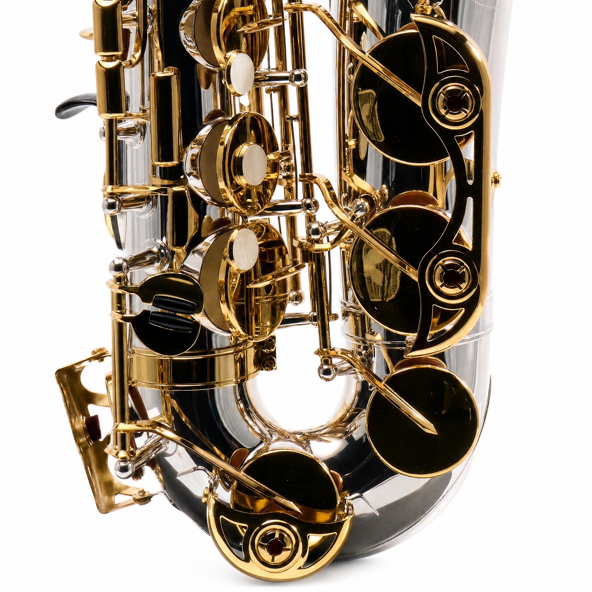Yamaha YAS-480SGLKY Intermediate Alto Saxophone in Silver Plate with Gold Lacquer Keys