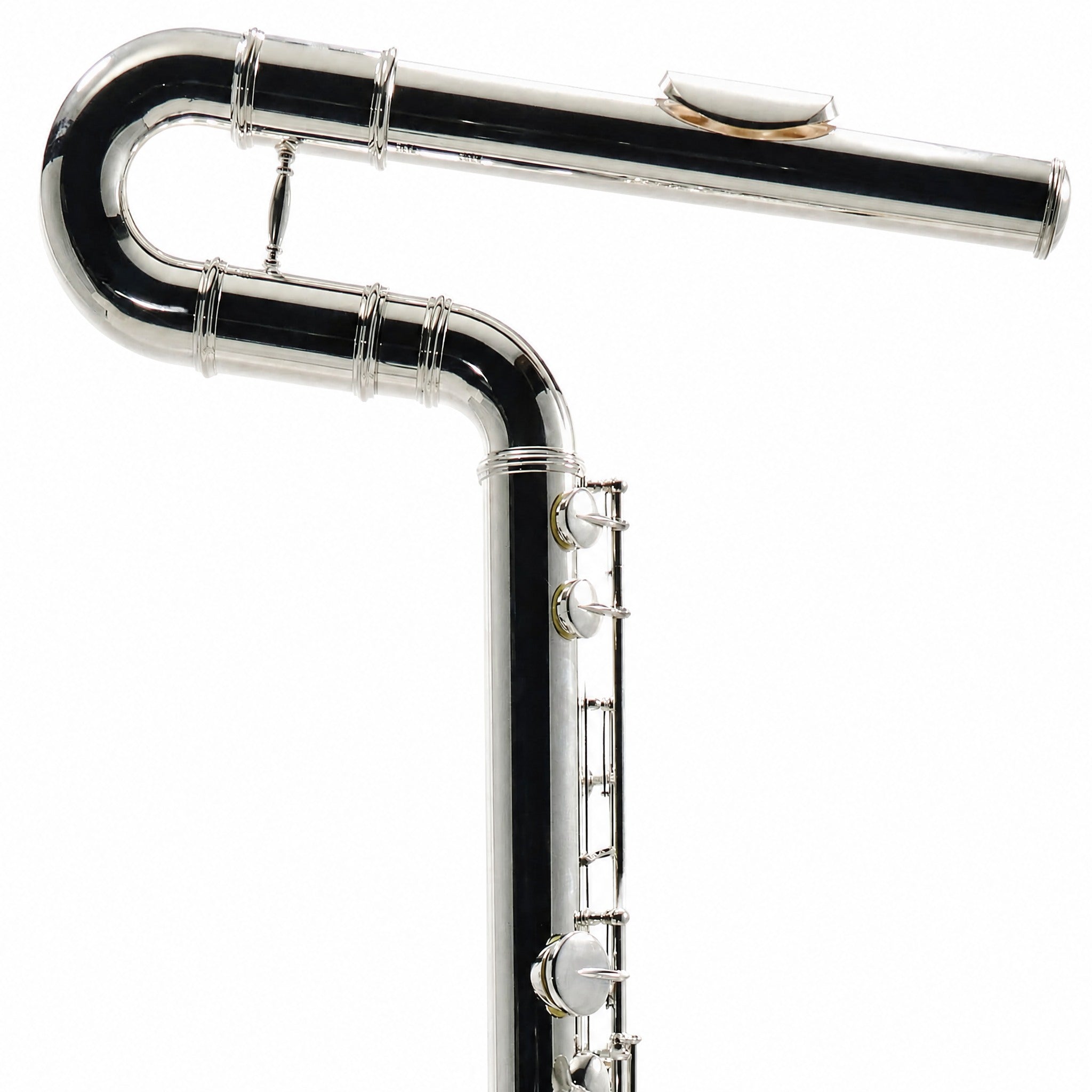 Jupiter JBF1100E Professional Vertical Bass Flute in Silver Plate