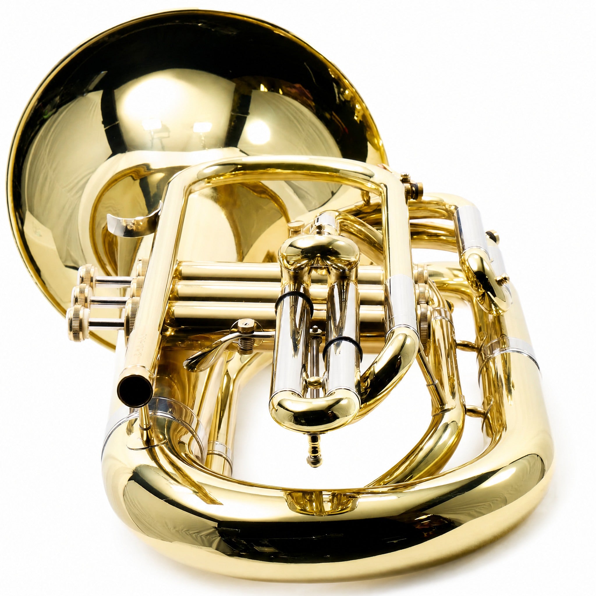 Eastman EMB411 Intermediate Bb Marching Baritone Horn in Clear Lacquer