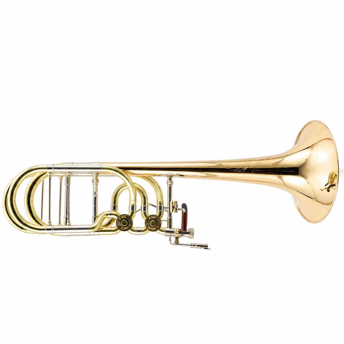 S.E. Shires Q36GR Q-Series Bass Trombone with Gold Brass Bell, Rotary Valves