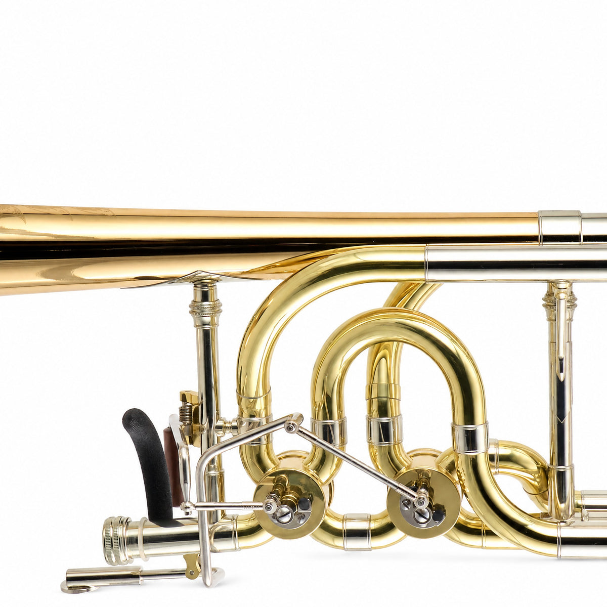 S.E. Shires Q36GR Q-Series Bass Trombone with Gold Brass Bell, Rotary Valves
