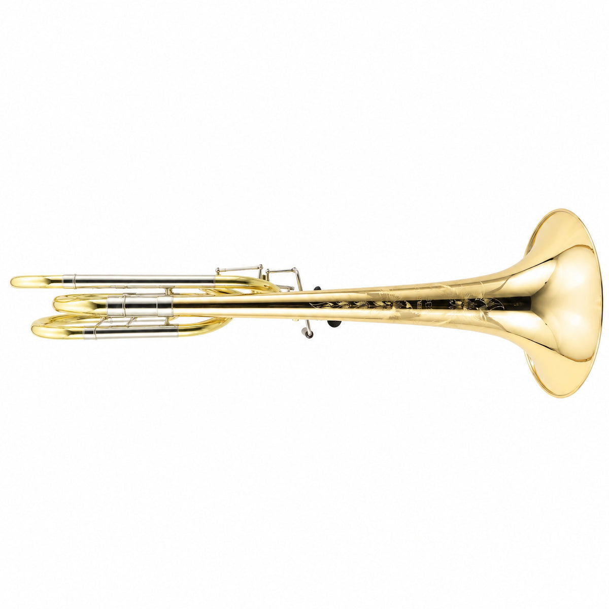 S.E. Shires Q36GR Q-Series Bass Trombone with Gold Brass Bell, Rotary Valves