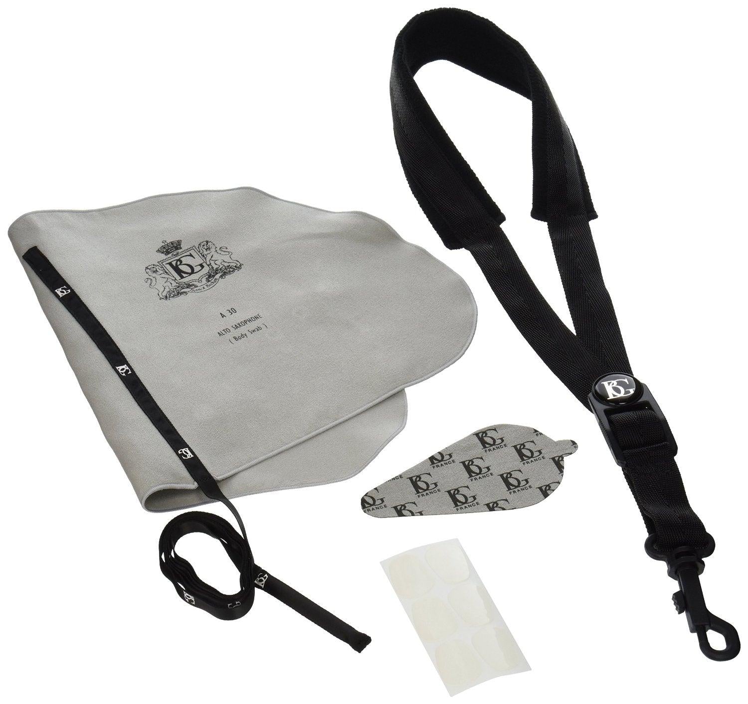 BG Model P2NL Pro Pack - Alto Sax (Comfort Strap, Swab, Pad Dryer, MP Cushions)