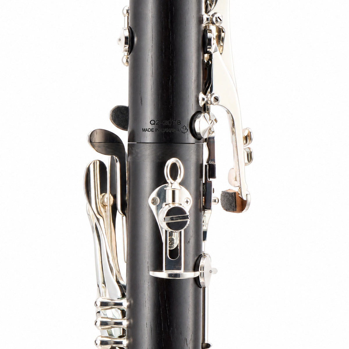 Backun BCLAQG-SKE Q-Series A Clarinet in Grenadilla with Silver Keys, Left Eb Key