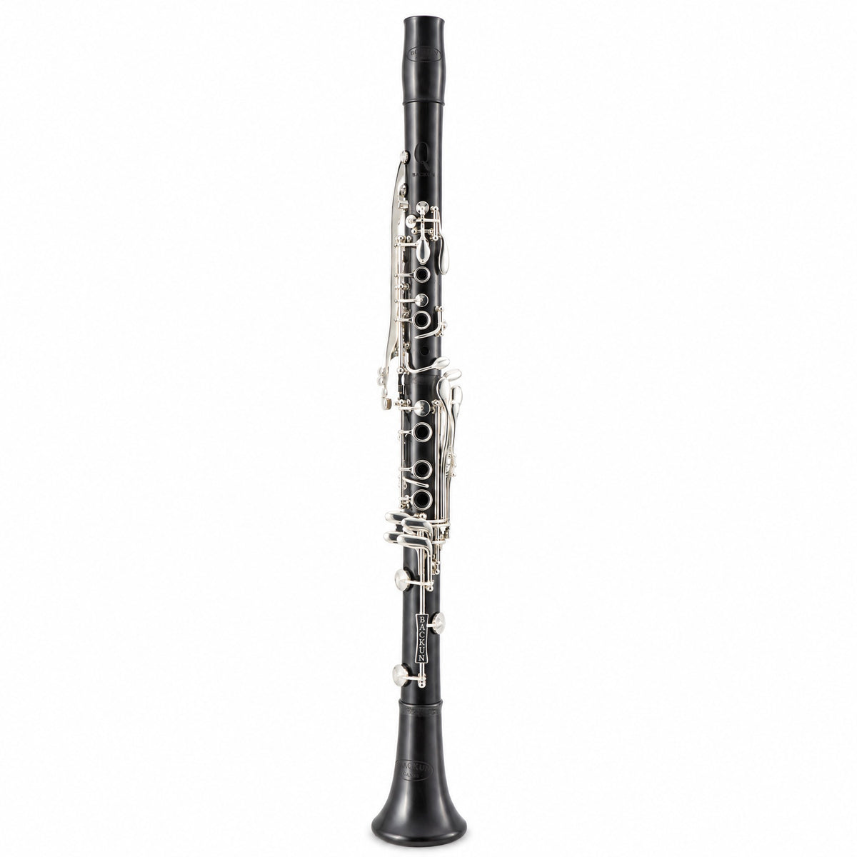 Backun BCLAQG-SKE Q-Series A Clarinet in Grenadilla with Silver Keys, Left Eb Key