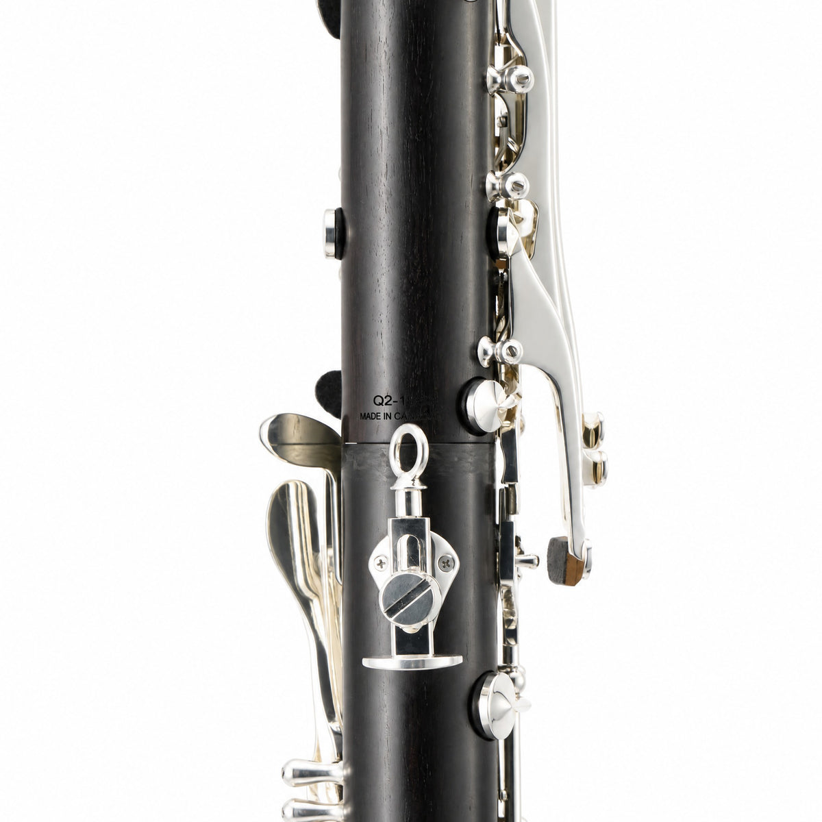 Backun BCLAQG-SKE Q-Series A Clarinet in Grenadilla with Silver Keys. Left Eb Key