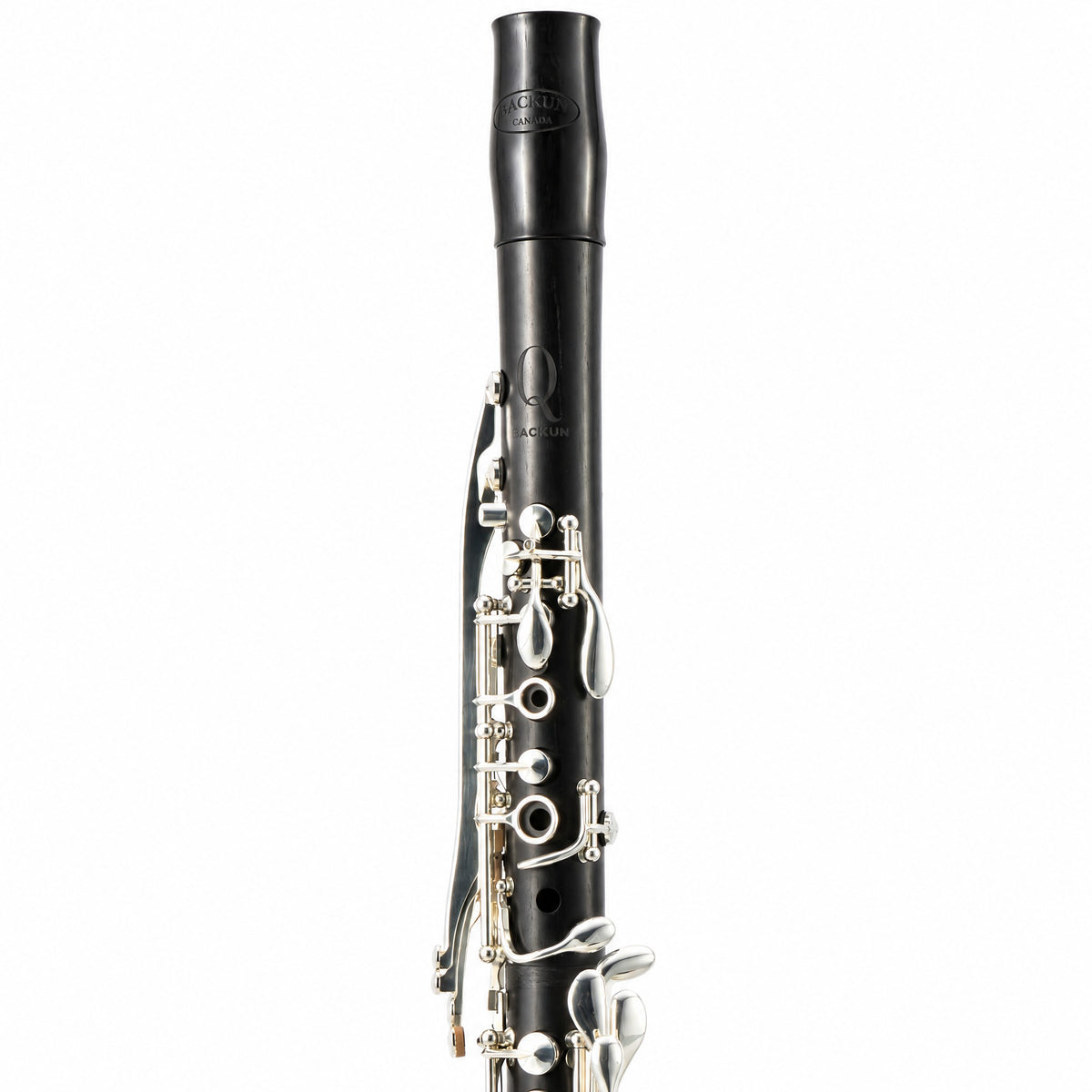 Backun BCLAQG-SKE Q-Series A Clarinet in Grenadilla with Silver Keys. Left Eb Key