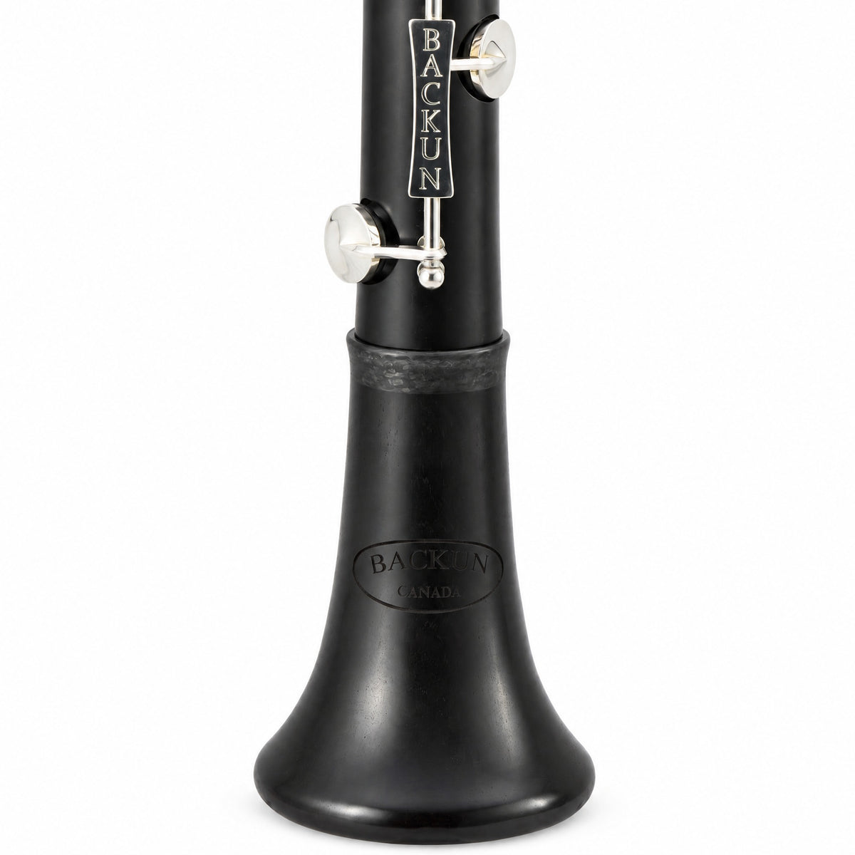 Backun BCLAQG-SKE Q-Series A Clarinet in Grenadilla with Silver Keys. Left Eb Key
