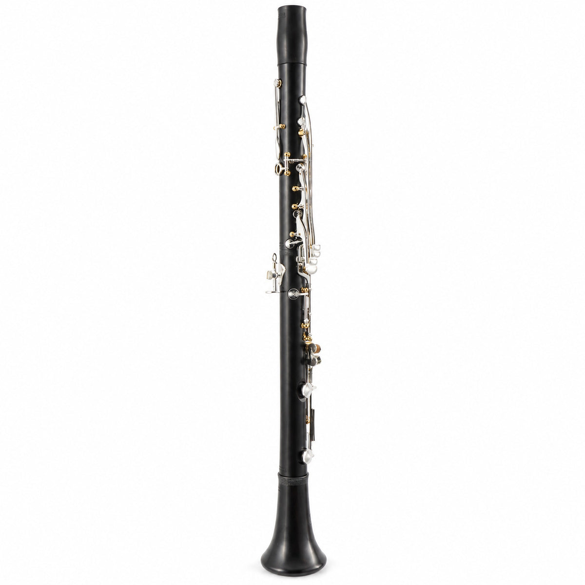 Backun BCLAQG-SKGE Q-Series A Clarinet in Grenadilla with Silver Keys, Gold Posts. Left Eb Key