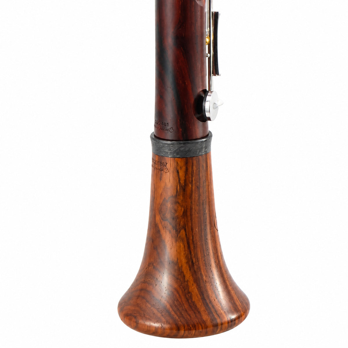 Backun BCLBQC-SKG Q-Series Bb Clarinet in Cocobolo with Silver Keys, Gold Posts