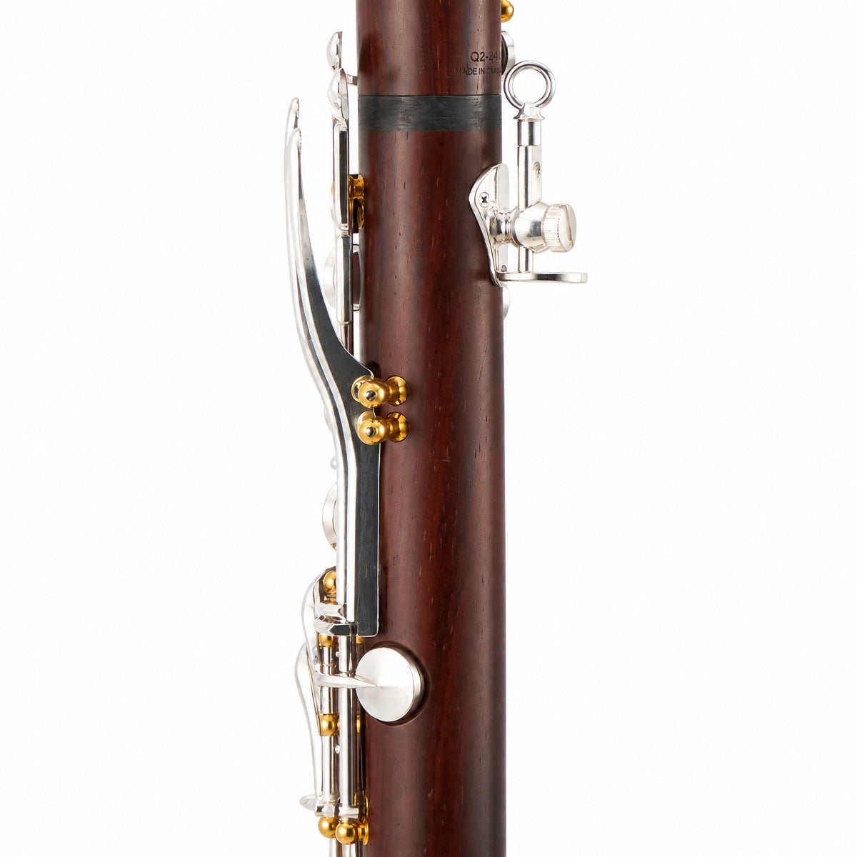 Backun BCLBQC-SKG Q-Series Bb Clarinet in Cocobolo with Silver Keys, Gold Posts