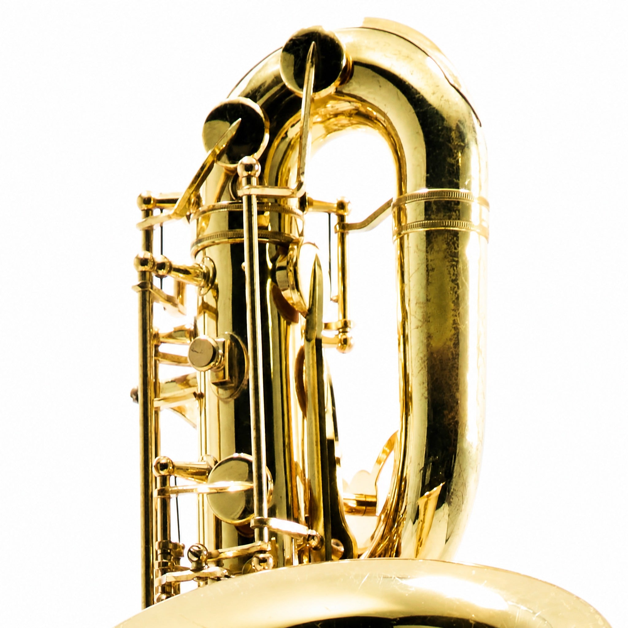 Buescher BU-6 Eb Baritone Saxophone in Gold Lacquer