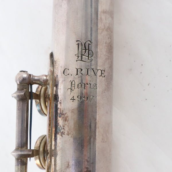 Claude Rive Solid Silver Handmade Flute SN 4997 HISTORIC COLLECTION- for sale at BrassAndWinds.com