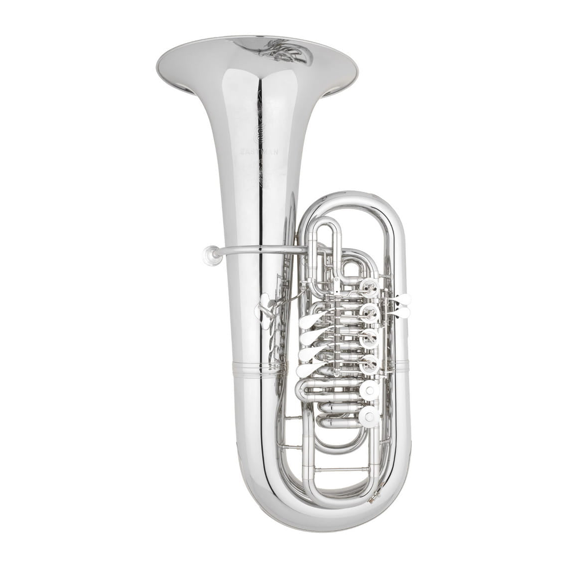 Eastman EBF867S Professional F Tuba with 6 Rotary Valves in Silver Plate