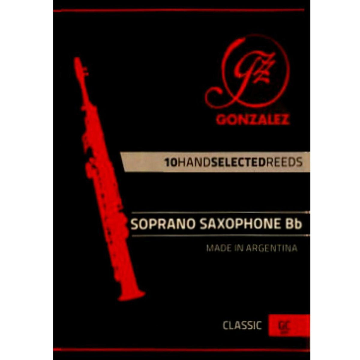 Gonzalez Soprano Saxophone 'Classic' Reeds Strength 4, Box of 10