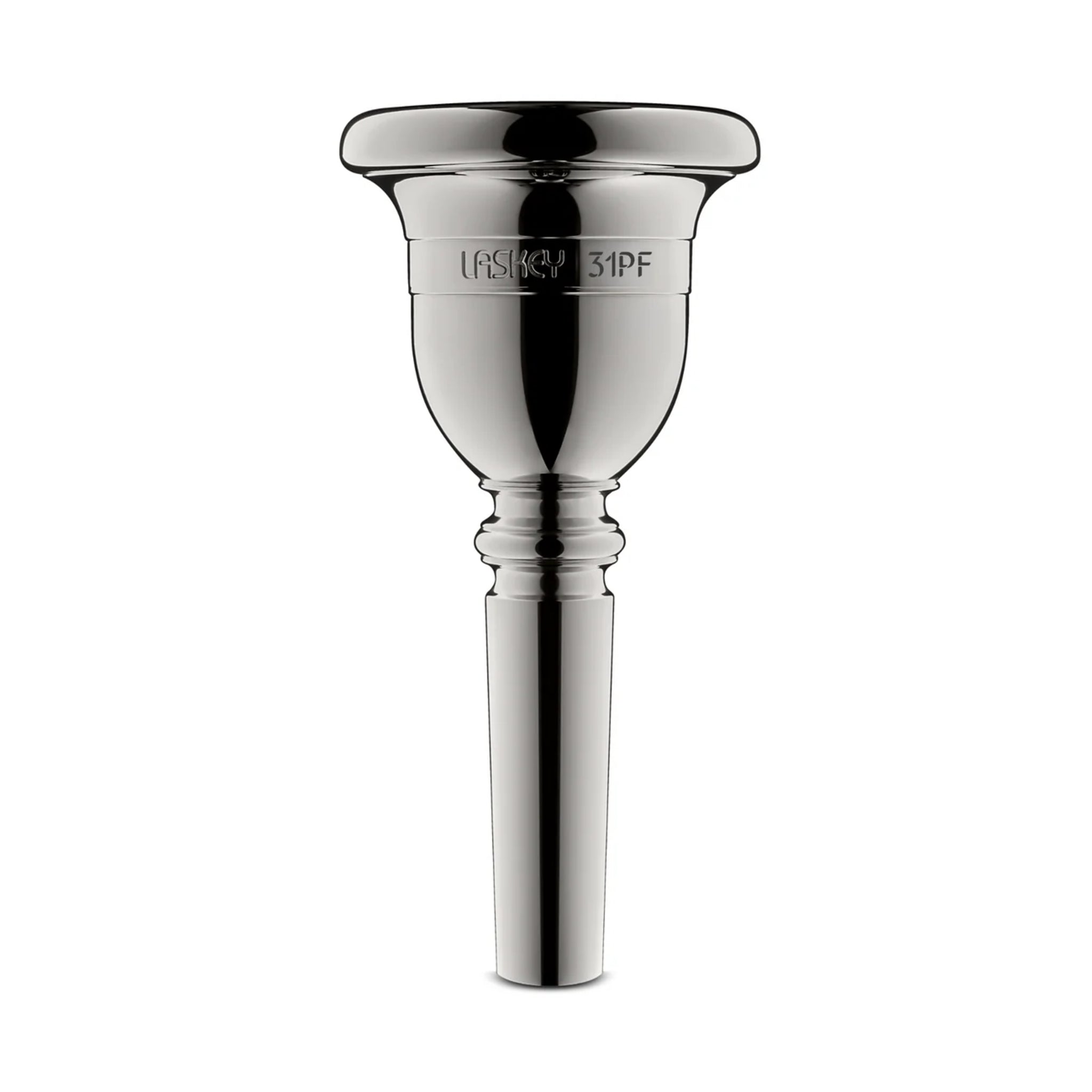 Laskey 31PF Olka Signature Tuba Mouthpiece - American Shank, Silver Plate