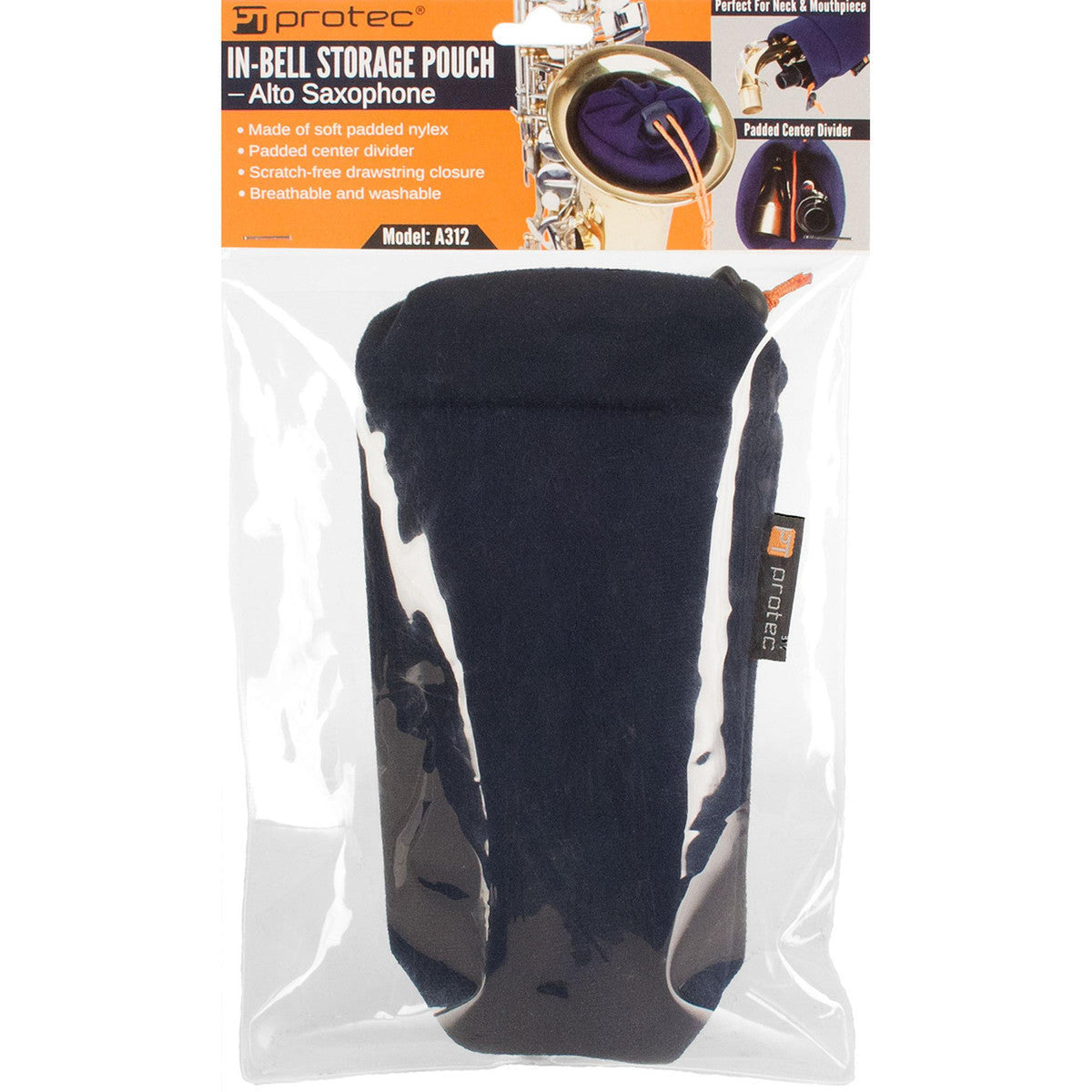 Protec Model A312 Alto Saxophone In-Bell Neck and Mouthpiece Storage Pouch