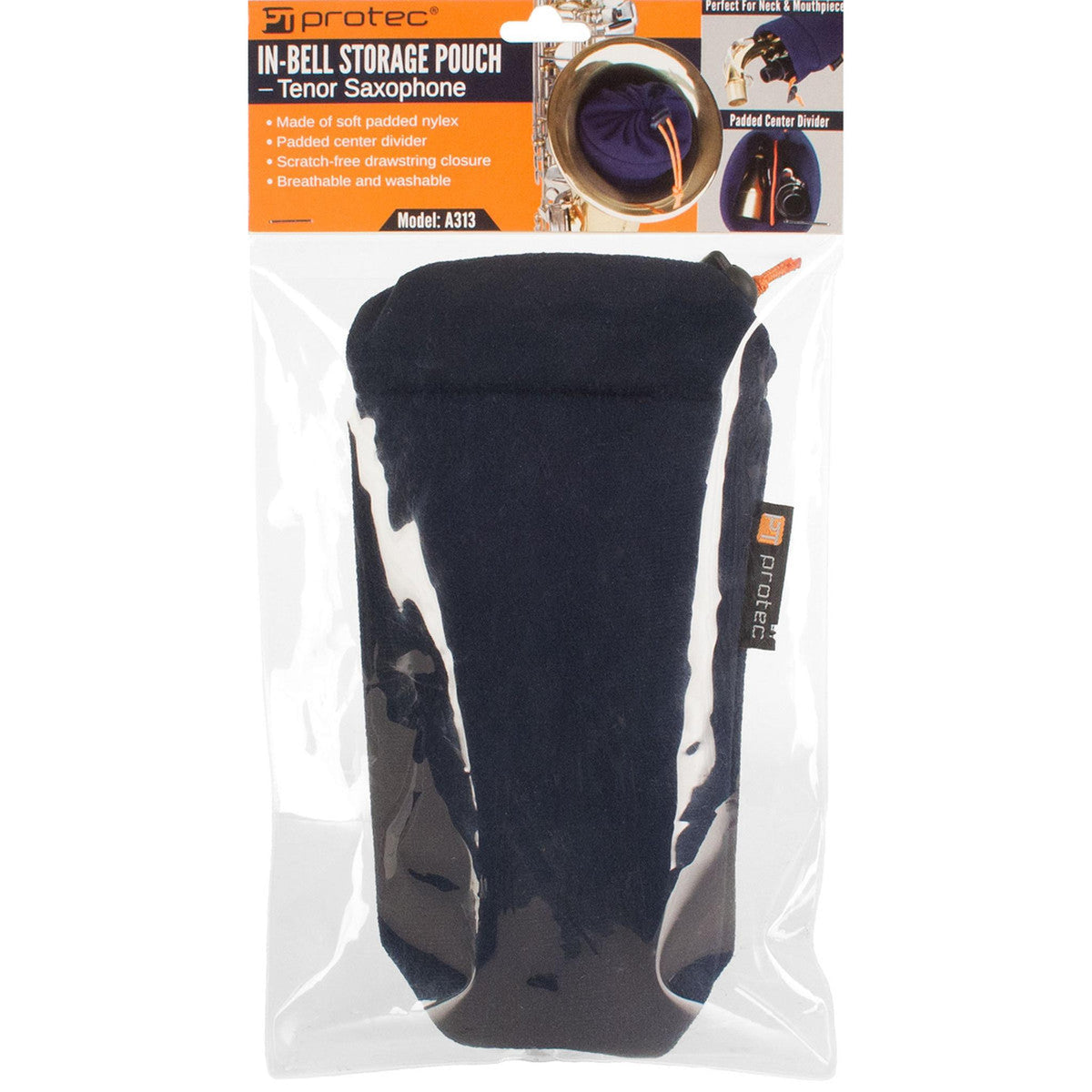 Protec Model A313 Tenor Saxophone In-Bell Neck and Mouthpiece Storage Pouch