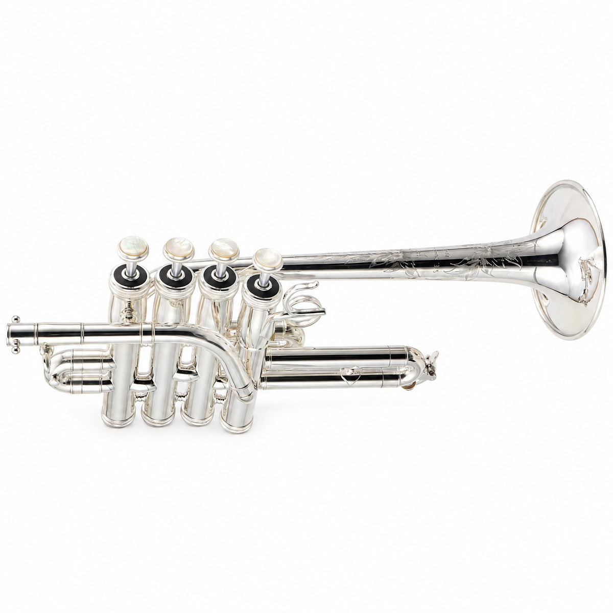 S.E. Shires Q9S Q-Series Professional Bb/A Piccolo Trumpet in Silver Plate