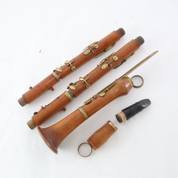 Unmarked Boxwood Double Clarinet in Bb/A c. 1850 HISTORIC COLLECTION- for sale at BrassAndWinds.com