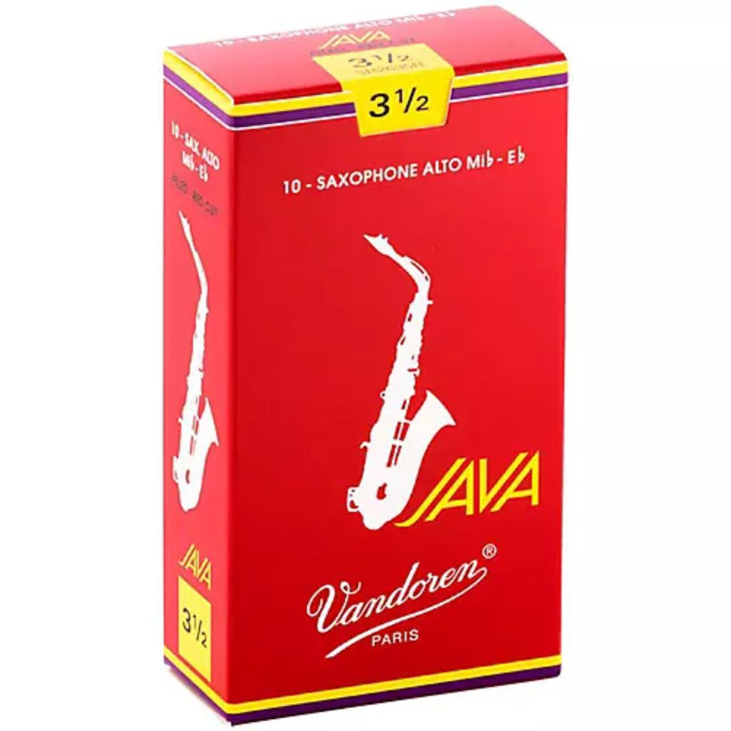 Vandoren SR2635R Alto Saxophone JAVA Red Reeds, Strength 3.5 Box of 10