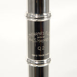 William S. Haynes Model Q2 Flute -Offset G/B Foot 14K Riser SN 100173 OPEN BOX