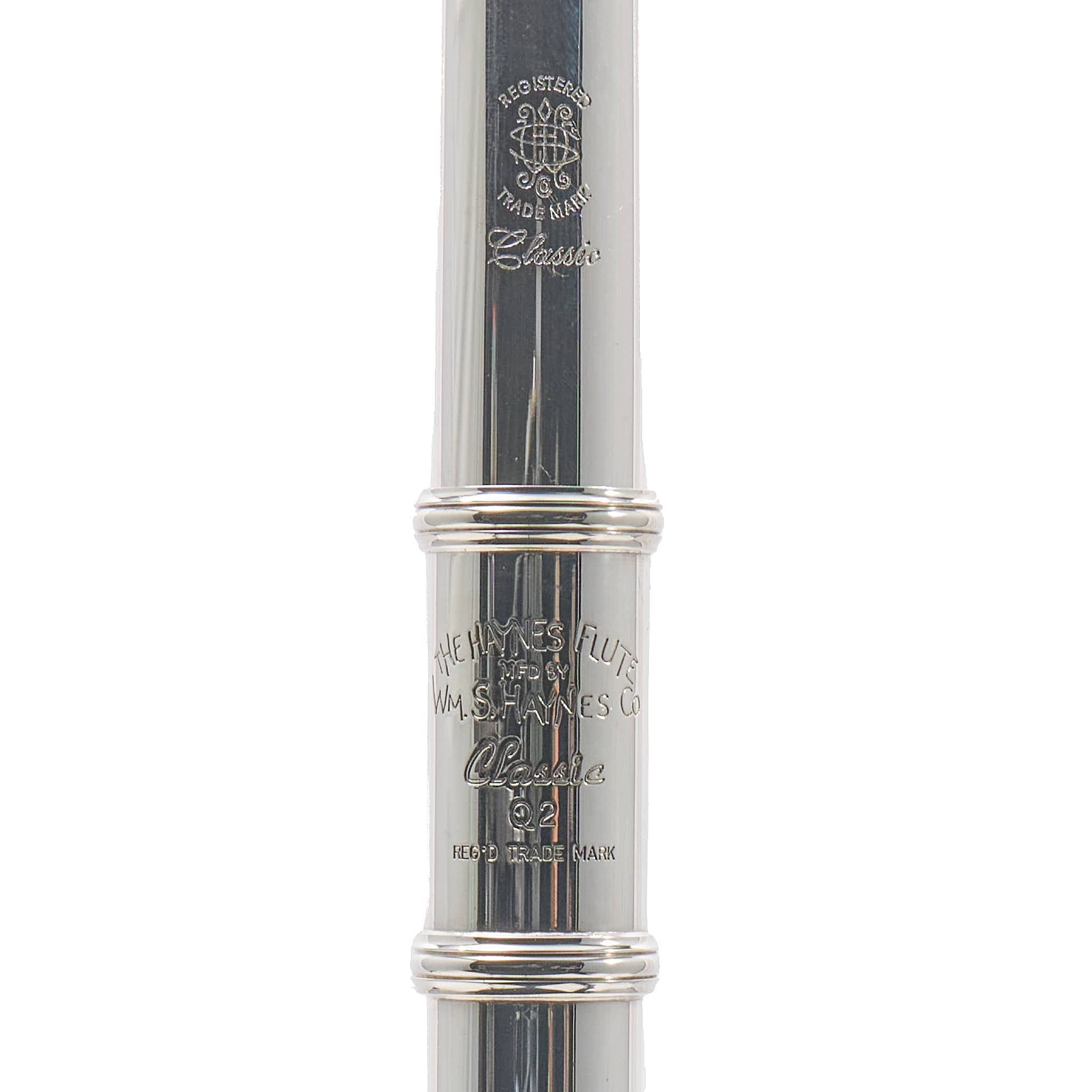 William S. Haynes Q2 Professional Solid Silver Flute with Classic Headjoint