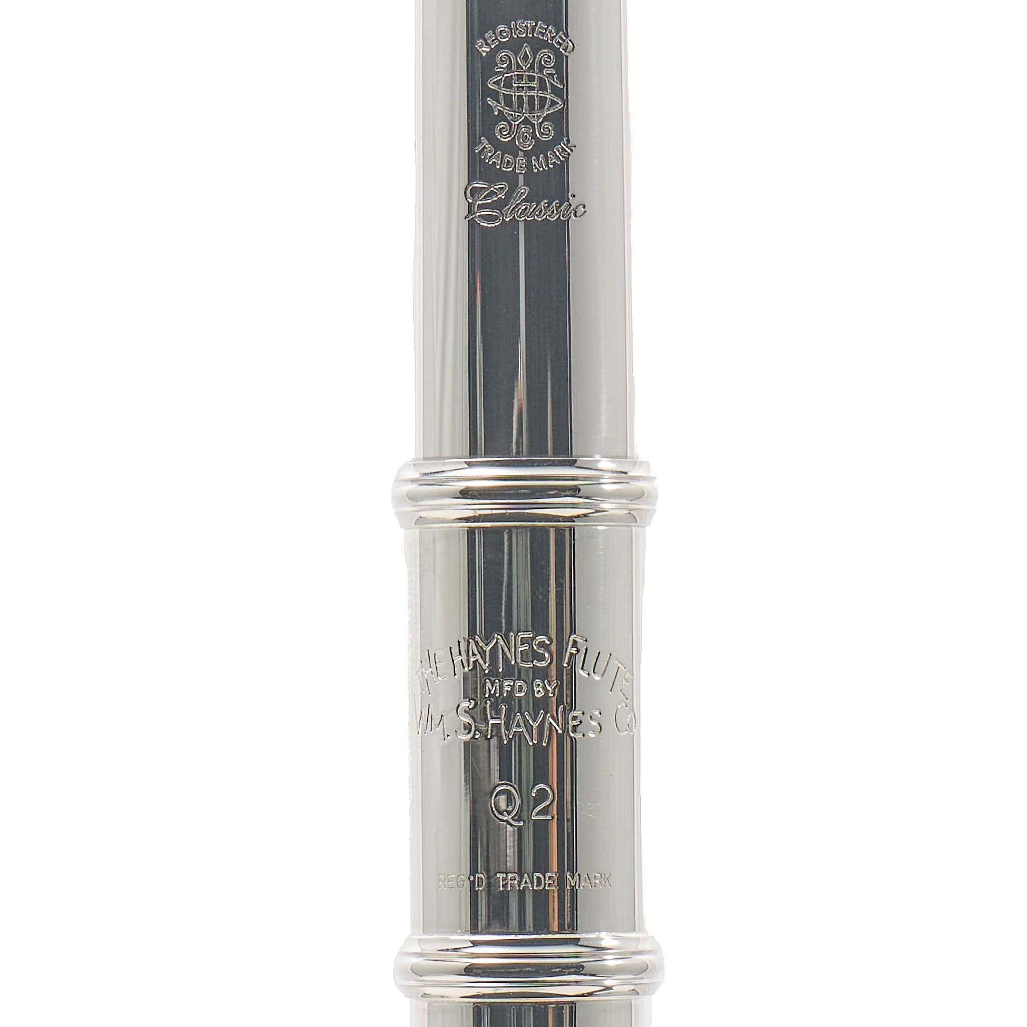 William S. Haynes Q2 Professional Solid Silver Flute with Classic Headjoint SN 6519