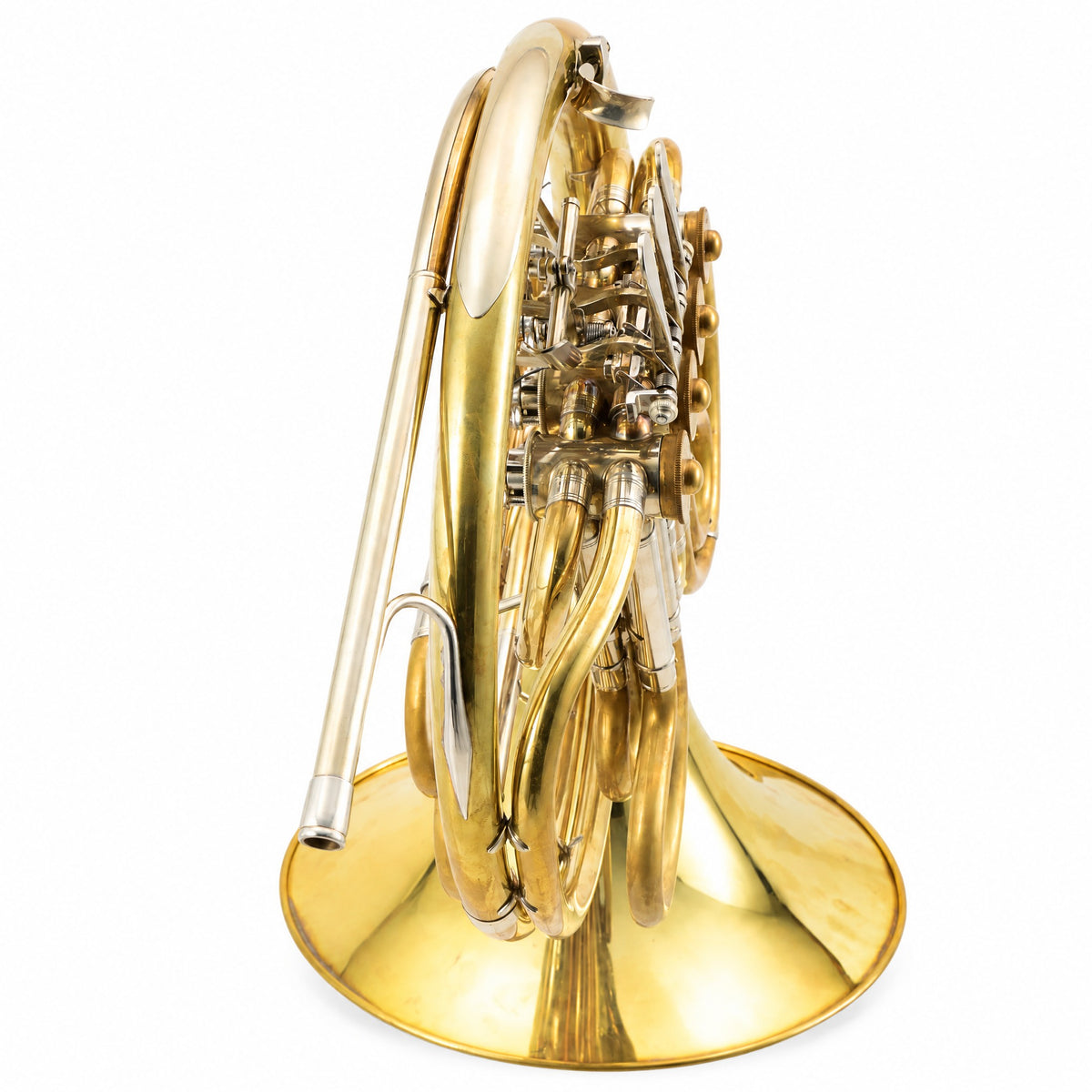 Yamaha YHR-871DU F/Bb Professional French Horn in Unlacquered Brass