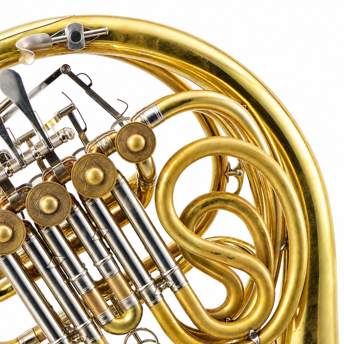 Yamaha YHR-871DU F/Bb Professional French Horn in Unlacquered Brass