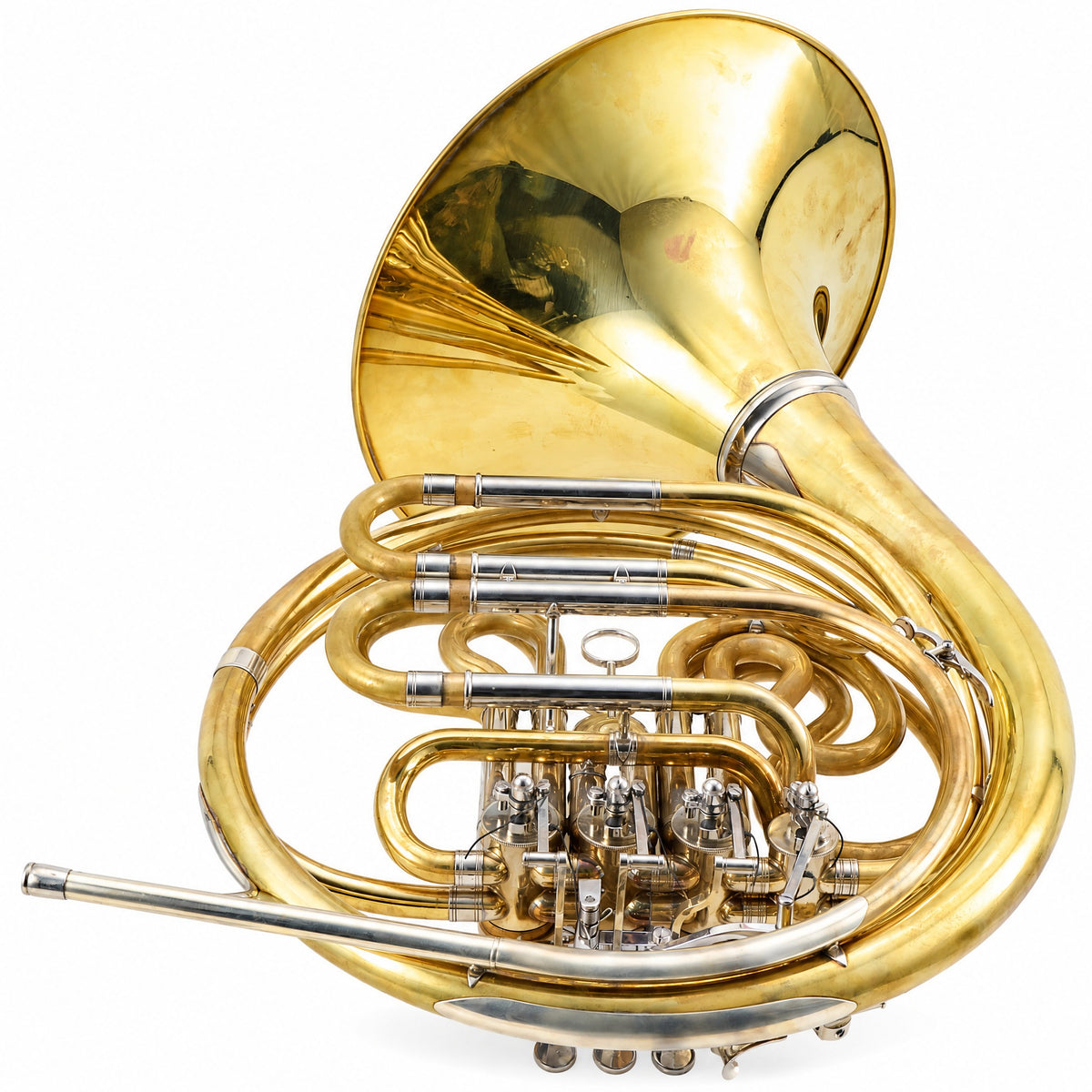 Yamaha YHR-871DU F/Bb Professional French Horn in Unlacquered Brass