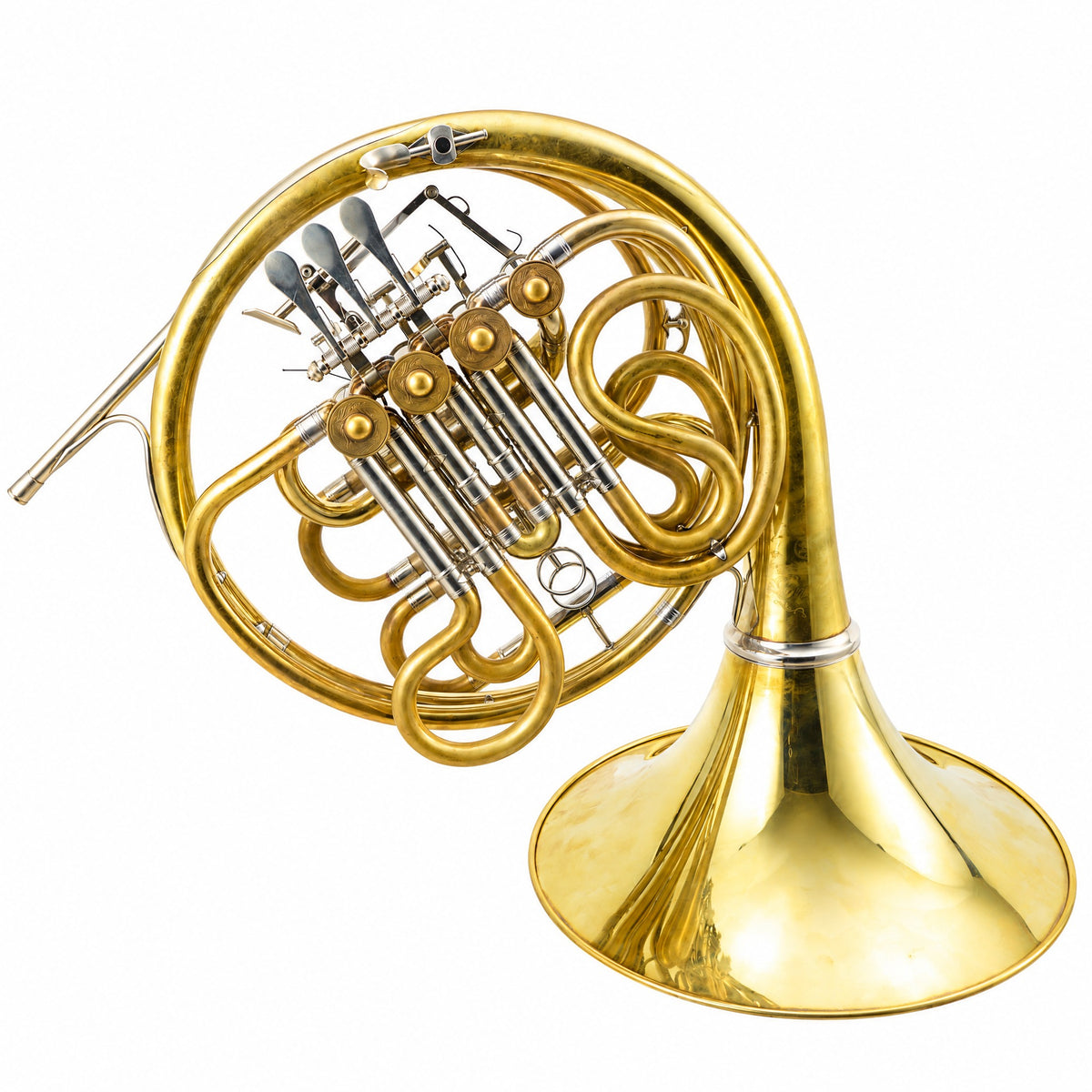 Yamaha YHR-871DU F/Bb Professional French Horn in Unlacquered Brass