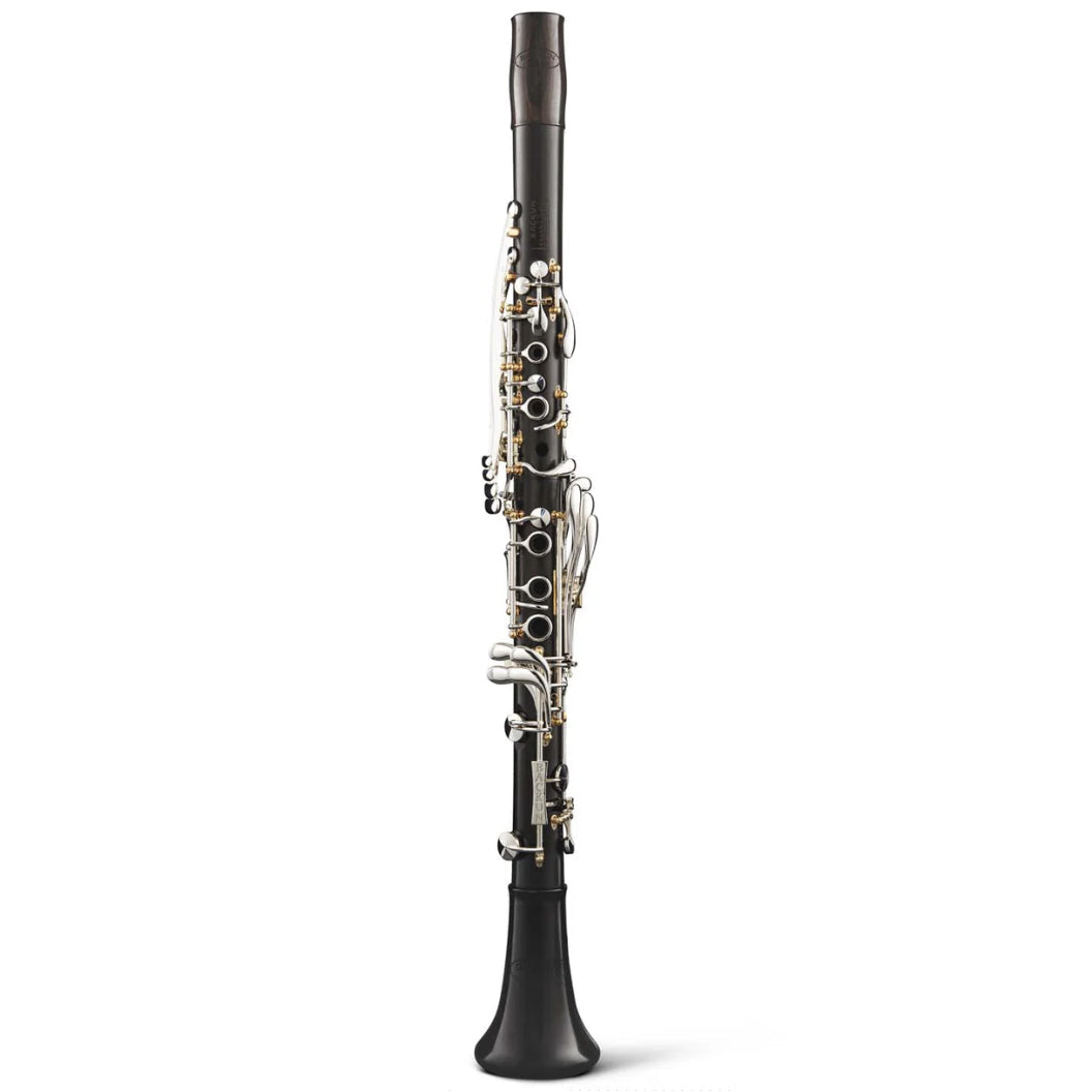 A brand new clarinet on a white background