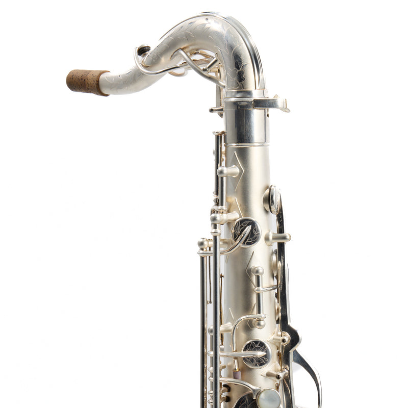 Buescher 400 Top Hat & Cane Tenor Saxophone in Satin Silver SN 309409 EXQUISITE