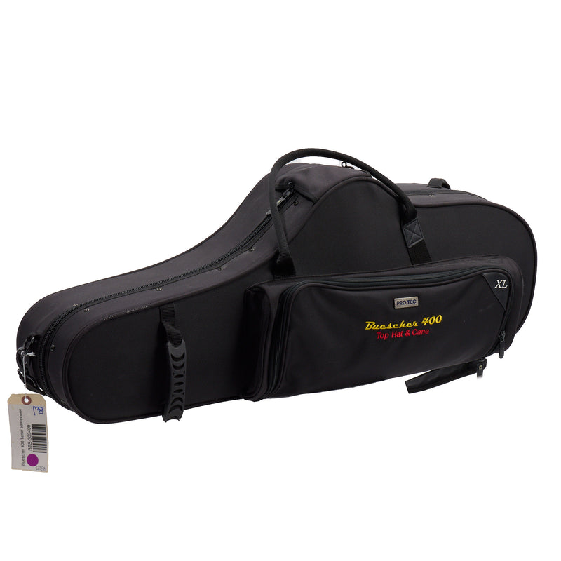 Buescher 400 Top Hat & Cane Tenor Saxophone in Satin Silver SN 309409 EXQUISITE