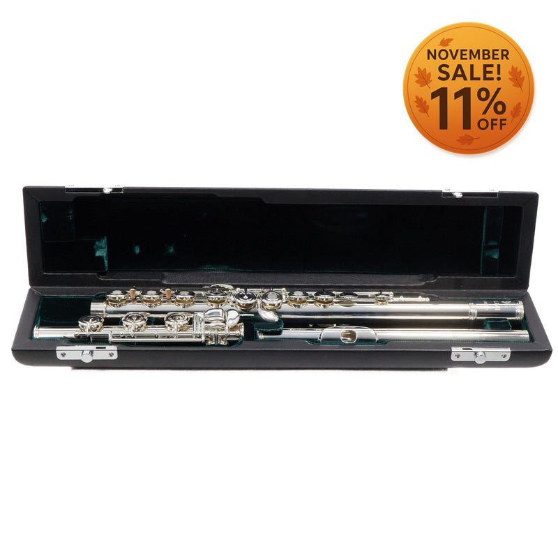 Azumi Model AZ1SRBEO Advanced Silver Plated Flute SN XD01879 OPEN BOX