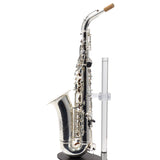 C.G. Conn Model CAS411S Alto Saxophone in Silver Plate SN AJ00324042 EXCELLENT