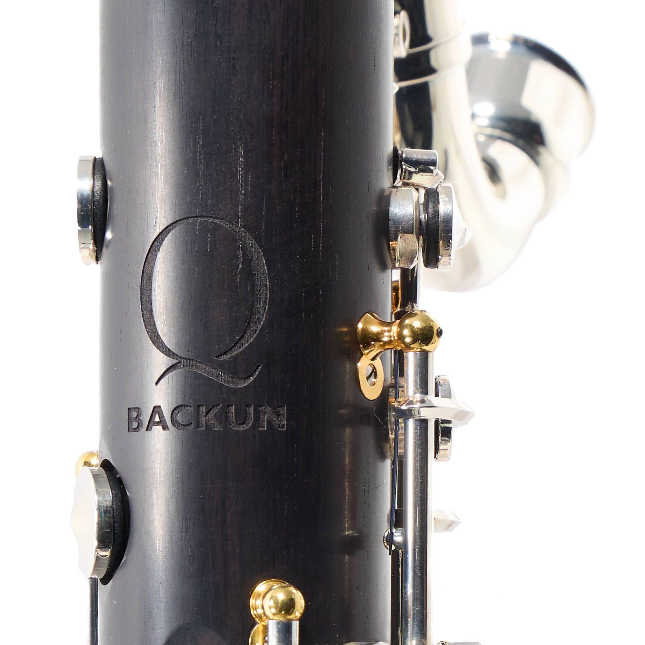 Backun Q-Series Professional Bass Clarinet in Grenadilla with Silver Keys/Gold Posts