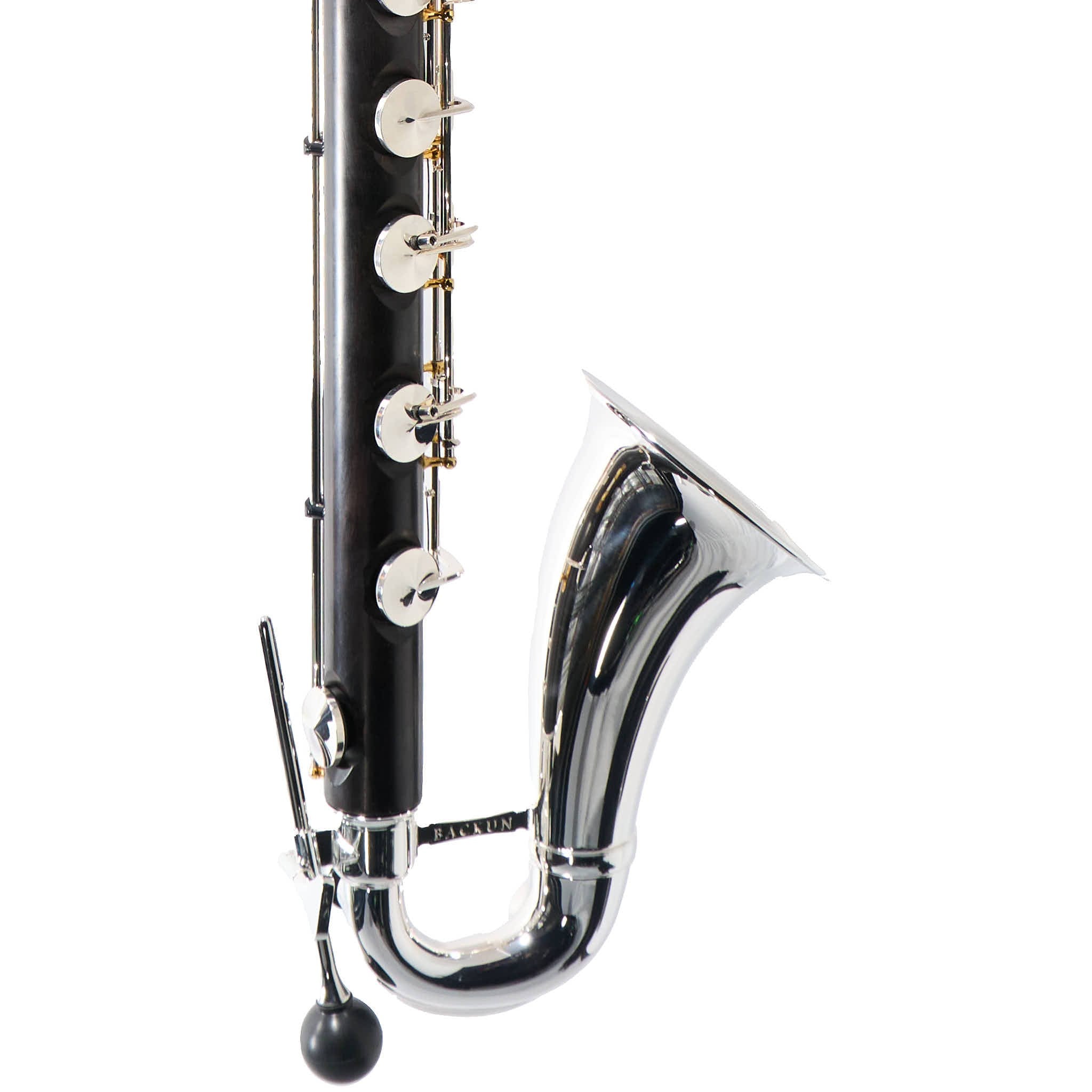 Backun Q-Series Professional Bass Clarinet in Grenadilla with Silver Keys/Gold Posts