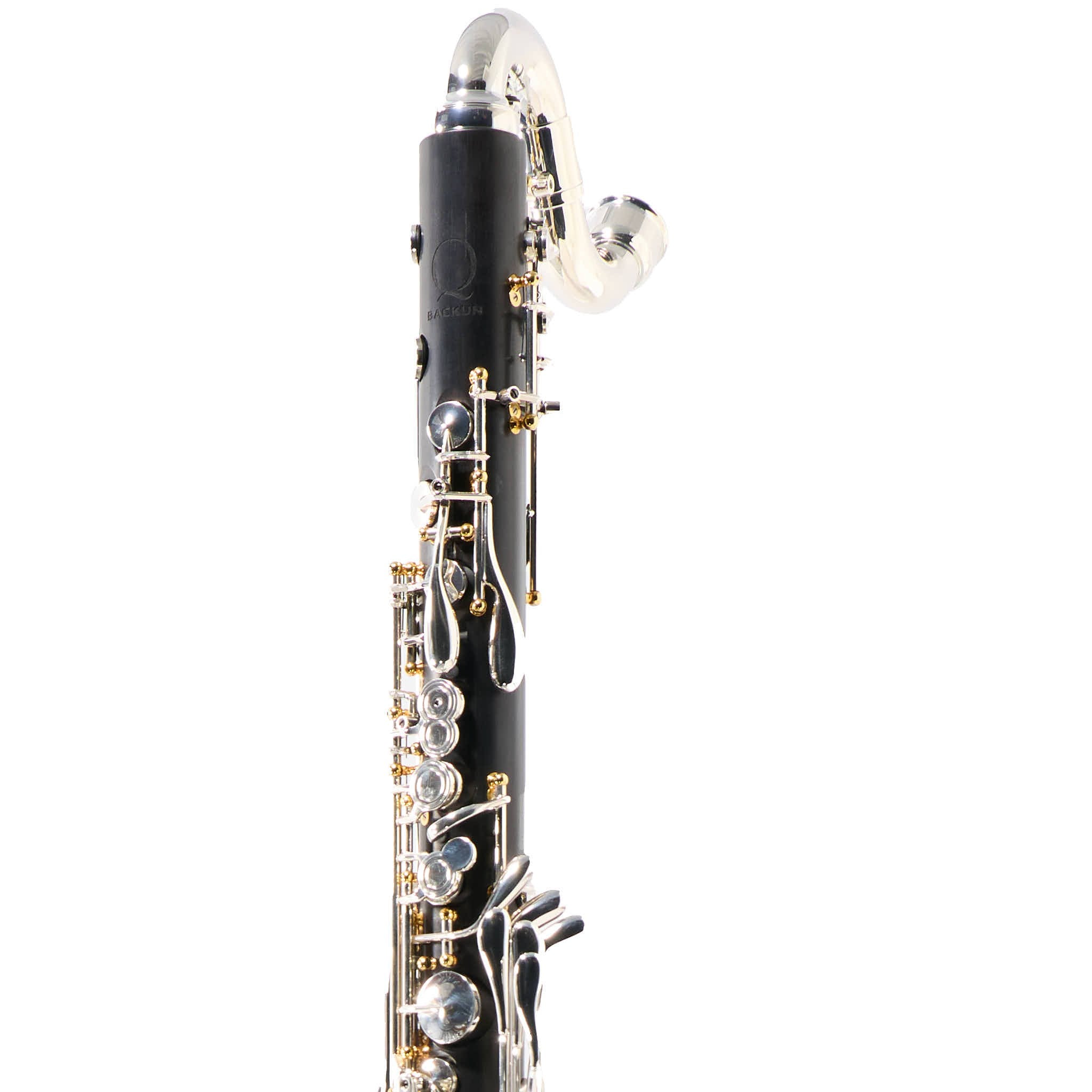 Backun Q-Series Professional Bass Clarinet in Grenadilla with Silver Keys/Gold Posts