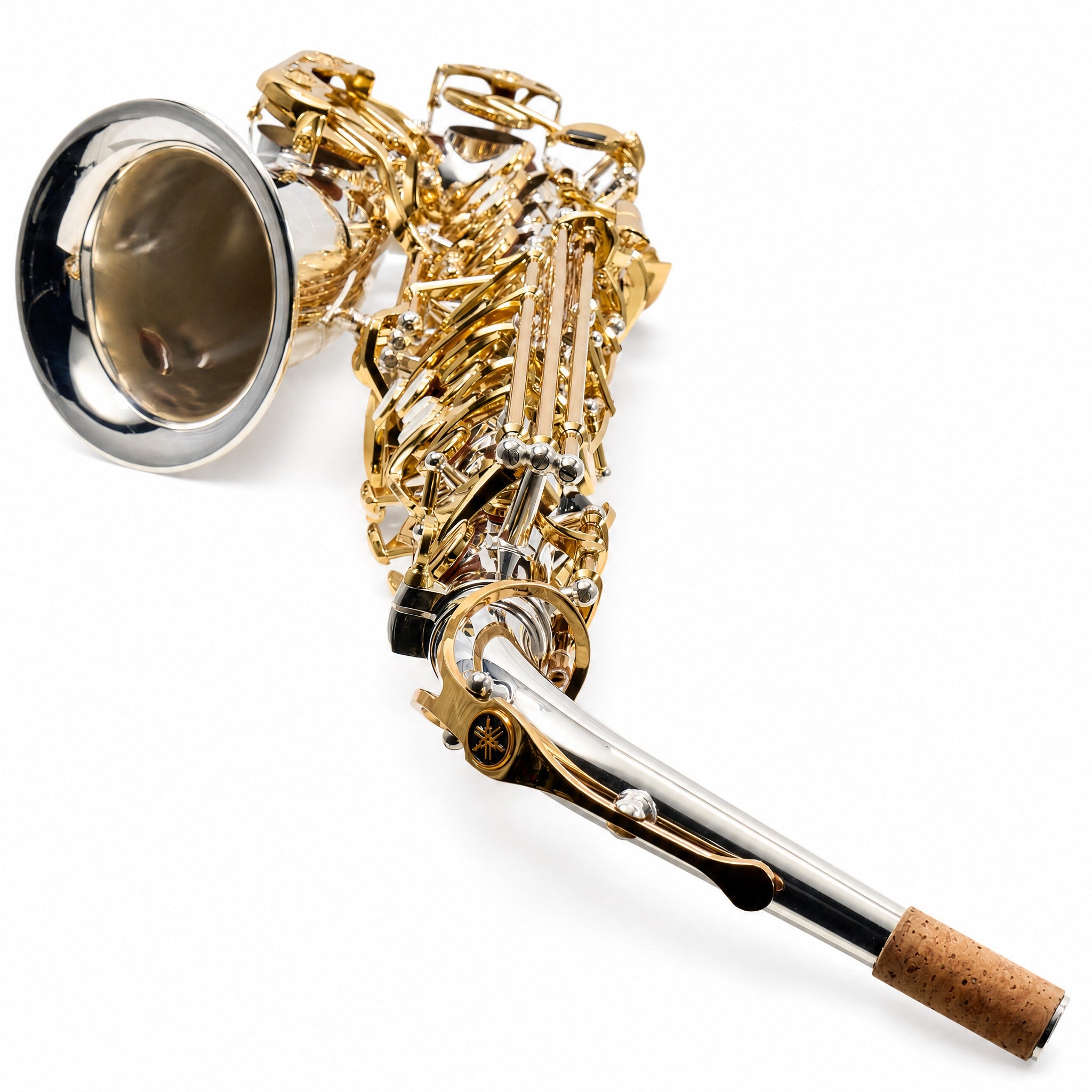 Yamaha YAS-480SGLKY Intermediate Alto Saxophone in Silver Plate with Gold Lacquer Keys