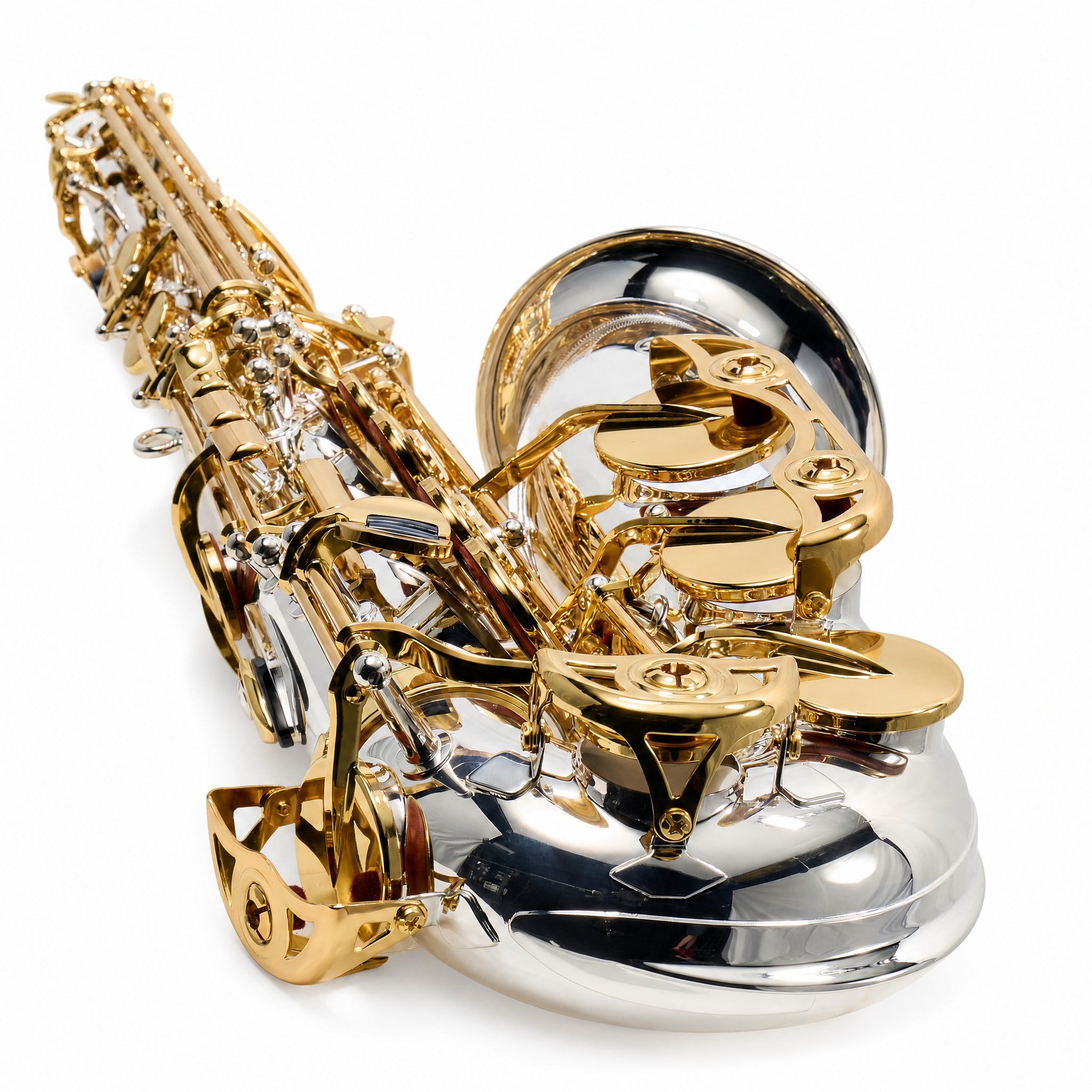 Yamaha YAS-480SGLKY Intermediate Alto Saxophone in Silver Plate with Gold Lacquer Keys