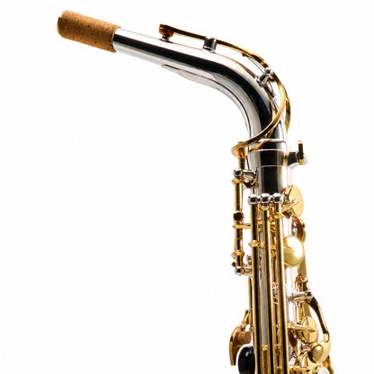 Yamaha YAS-480SGLKY Intermediate Alto Saxophone in Silver Plate with Gold Lacquer Keys