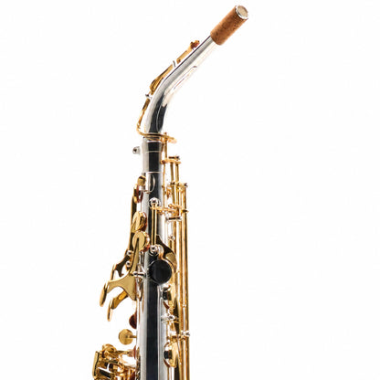 Yamaha YAS-480SGLKY Intermediate Alto Saxophone in Silver Plate with Gold Lacquer Keys