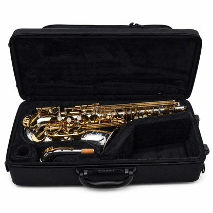 Yamaha YAS-480SGLKY Intermediate Alto Saxophone in Silver Plate with Gold Lacquer Keys