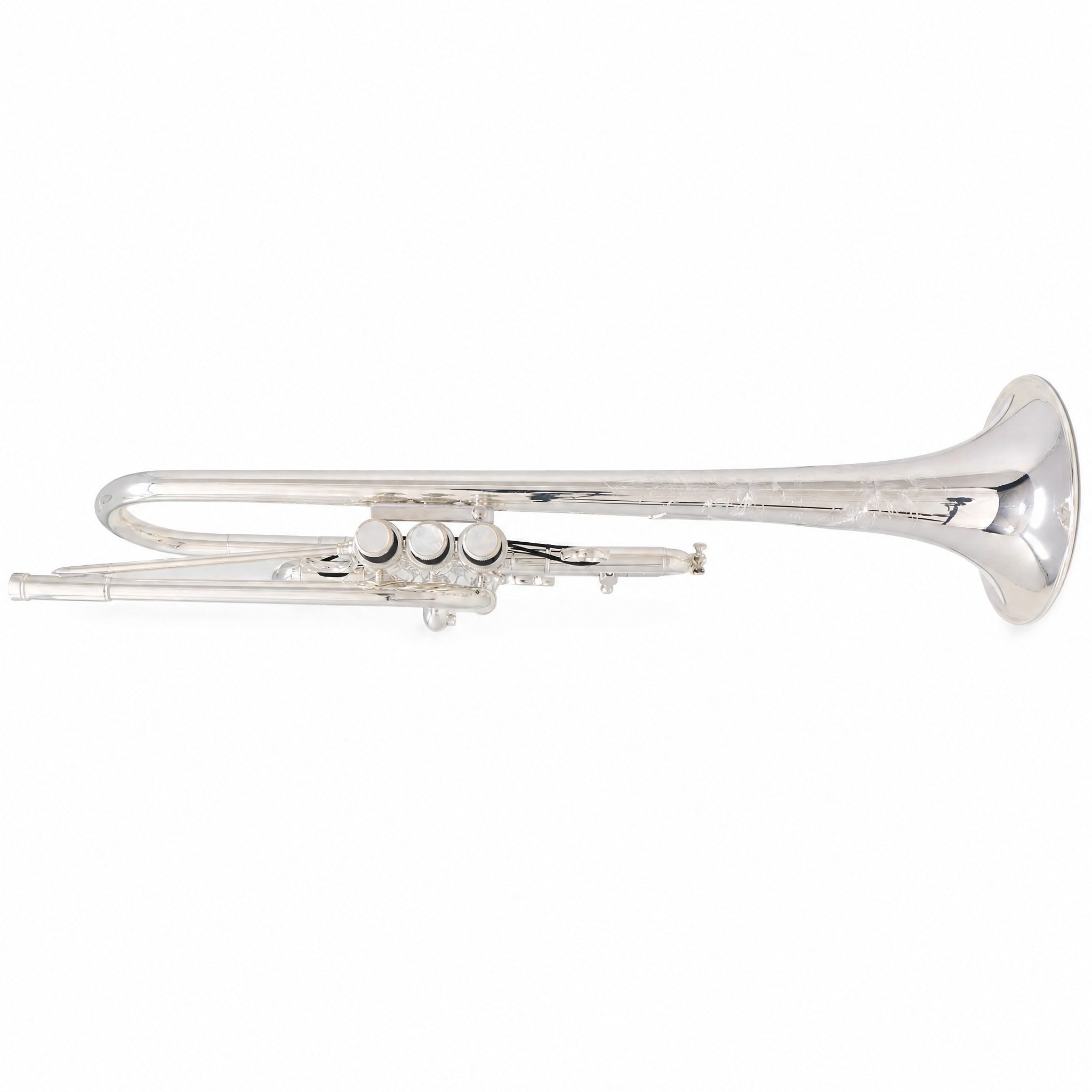 S.E. Shires Q15S Professional Eb/D Trumpet in Silver Plate
