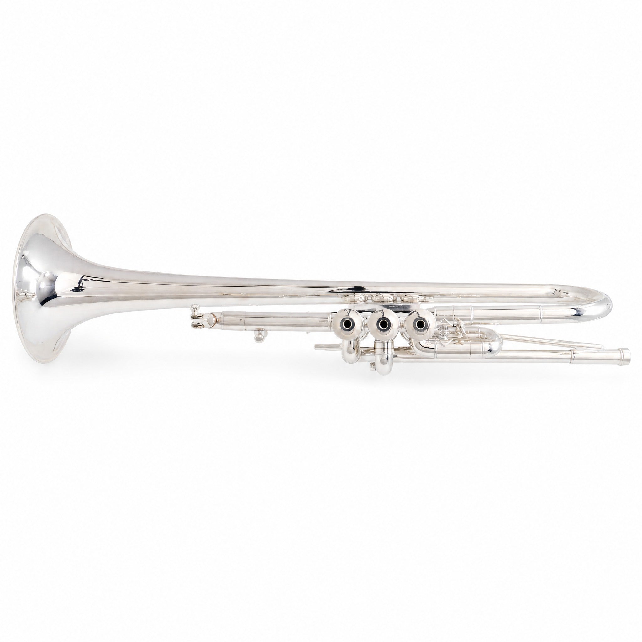 S.E. Shires Q15S Professional Eb/D Trumpet in Silver Plate